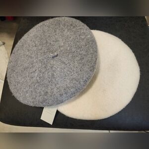 Only NWT grey & H&M white beret